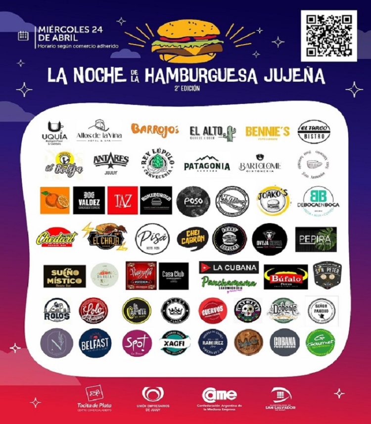 56 COMERCIOS PARTICIPANTES EN NOCHE DE LA HAMBURGUESA JUJE&Ntilde;A 2da EDICI&Oacute;N