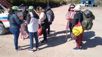 Dio inicio el operativo de acompa&ntilde;amiento a peregrinos de Punta Corral