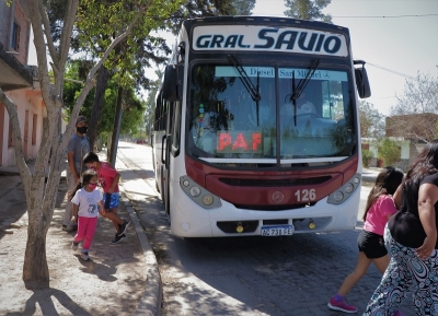 Inauguramos el nuevo recorrido de transporte en b&ordm; papa francisco