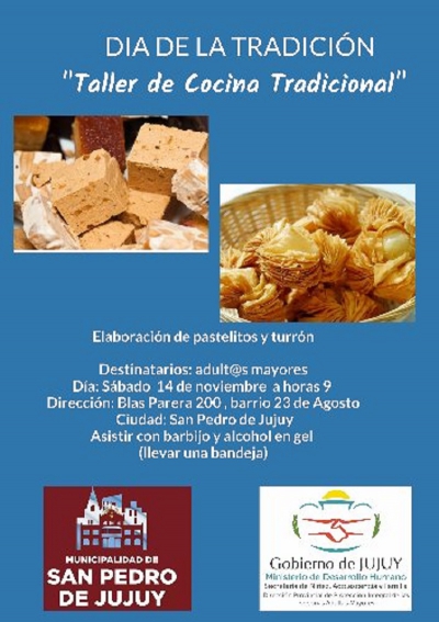 Taller de comidas tradicionales para adultos mayores