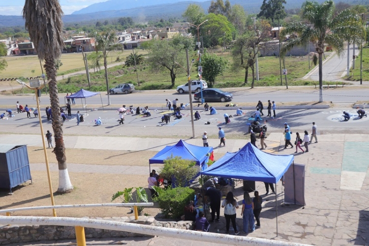 La familia de Palpal&aacute; mostr&oacute; todo su arte y color en la &ldquo;pintada estudiantil&rdquo; para el desfile de carrozas