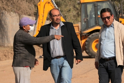 El intendente Rivarola supervisa las obras en b&deg; 18 de noviembre