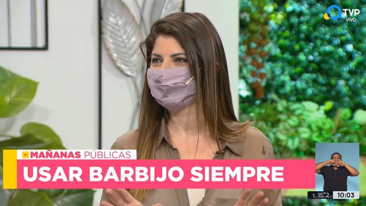 En la TV P&uacute;blica los conductores ya usan tapabocas y avanza la campa&ntilde;a #barbijoenlatv