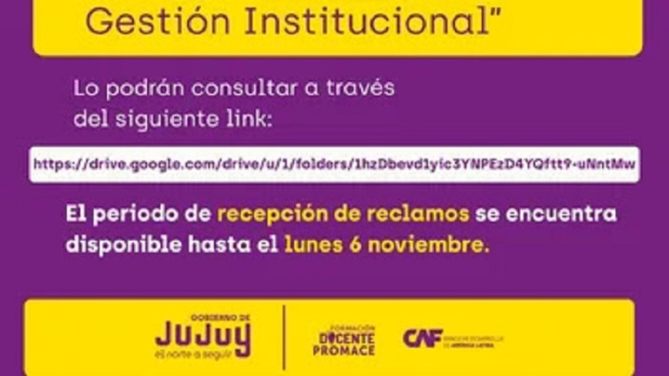 Est&aacute; disponible el listado provisorio de aprobados del Curso "A Rodar por Jujuy: Coordenadas para la Gesti&oacute;n Institucional"