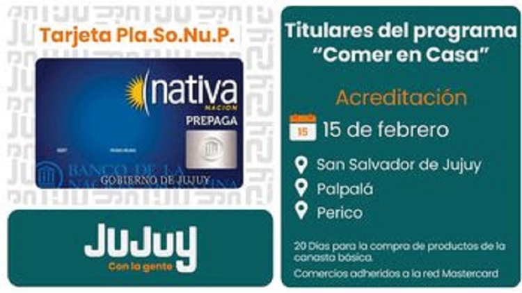 A partir del 15 de febrero acreditar&aacute;n tarjeta PLASONUP