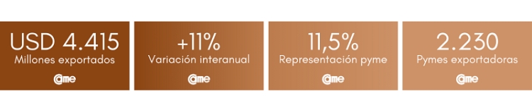 Durante el primer semestre de 2024, las exportaciones de las pymes crecieron un 11% en d&oacute;lares y 15,6% en toneladas