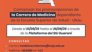 Inici&oacute; la preinscripci&oacute;n para la carrera de Medicina 2026