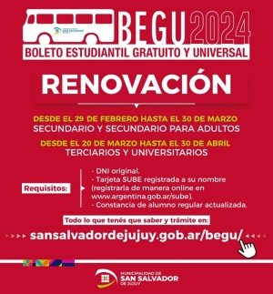 Se inscribe para el BEGU 2024