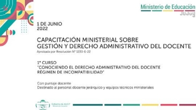 Se realizar&aacute; jornada sobre Gesti&oacute;n y Derecho Administrativo del Docente