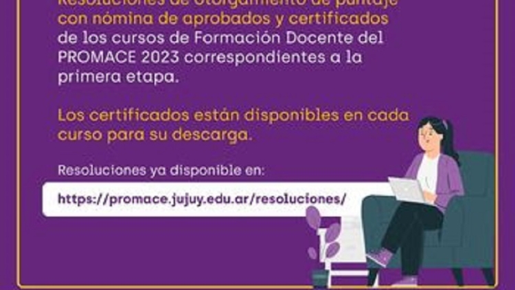 Est&aacute;n disponibles las Resoluciones de acreditaci&oacute;n y certificados de los cursos de Formaci&oacute;n Docente 2023