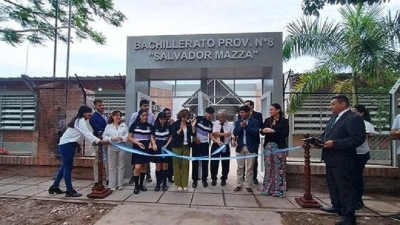 Caimancito celebra la ampliaci&oacute;n y remodelaci&oacute;n del Bachillerato Provincial N&deg;8