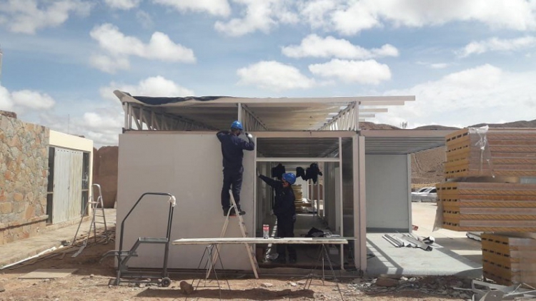 En Susques la instalaci&oacute;n del centro modular sanitario de atenci&oacute;n por Covid-19 est&aacute; a un 50%