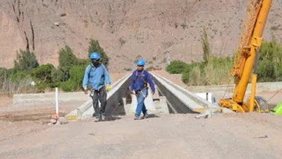 Obras para nuevo puente sobre el R&iacute;o Grande en Purmamarca