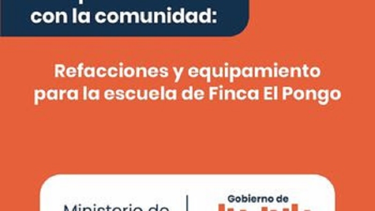 Refacciones edilicias y nuevo equipamiento para la Escuela N&deg;298 de Finca El Pongo