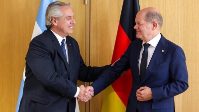El Presidente remarc&oacute; junto a Olaf Scholz el rol de Argentina en la transici&oacute;n energ&eacute;tica