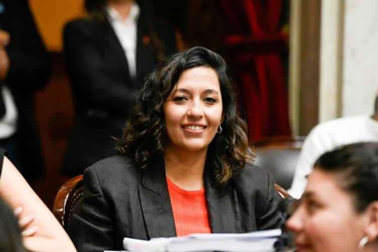 Leila chaher junto a M&aacute;ximo Kirchner en defensa del Fondo Nacional de Incentivo Docente