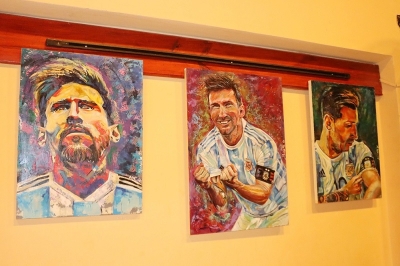 Con una muestra art&iacute;stica, &ldquo;colores del capit&aacute;n&rdquo;, Palpal&aacute; rinde homenaje a Messi por el t&iacute;tulo del mundial Qatar 2022