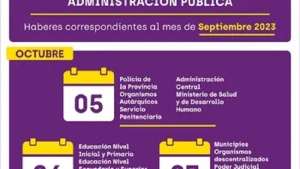 El jueves 5 de octubre inicia el cronograma de pagos para los agentes de las reparticiones públicas