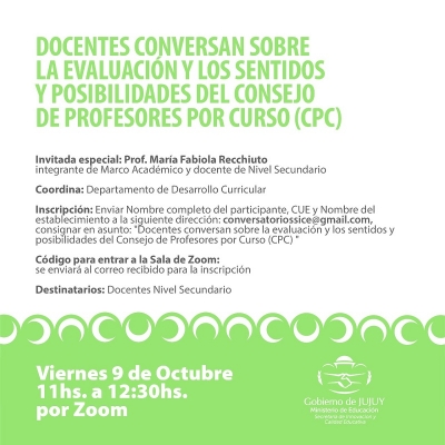 Invitan al 16&deg; encuentro del ciclo de conversatorios