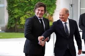 Milei en Europa: reuni&oacute;n clave con el canciller alem&aacute;n Olaf Scholz
