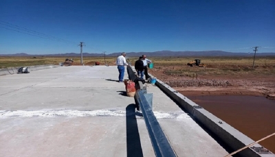 Obras en Manantiales: finalizan puente en RP 61