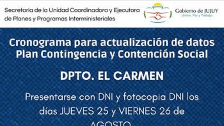 Actualizaci&oacute;n de datos en Perico