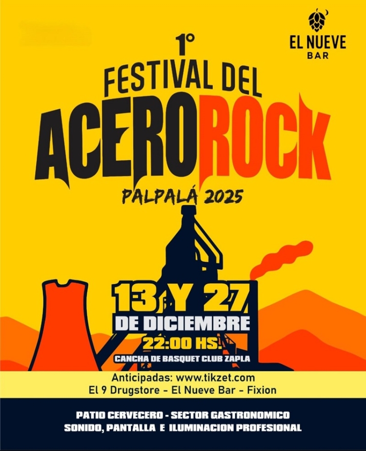 1ra edici&oacute;n del Festival del Acero Rock: Palpal&aacute; se prepara para un evento hist&oacute;rico.