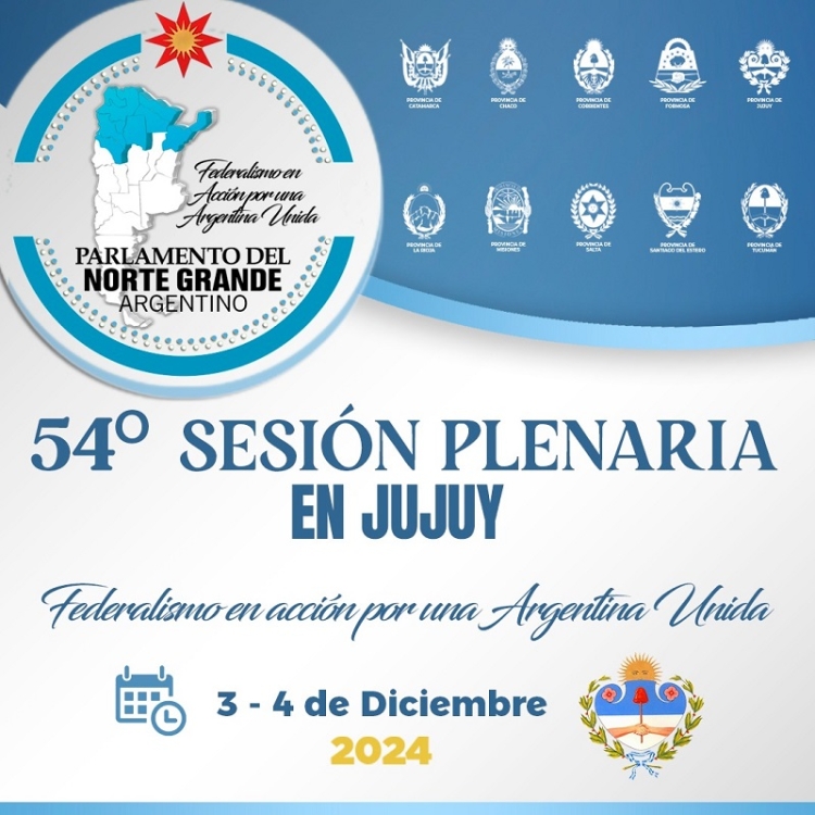 El 3 y 4 de diciembre Jujuy ser&aacute; sede del Parlamento del Norte Grande Argentino