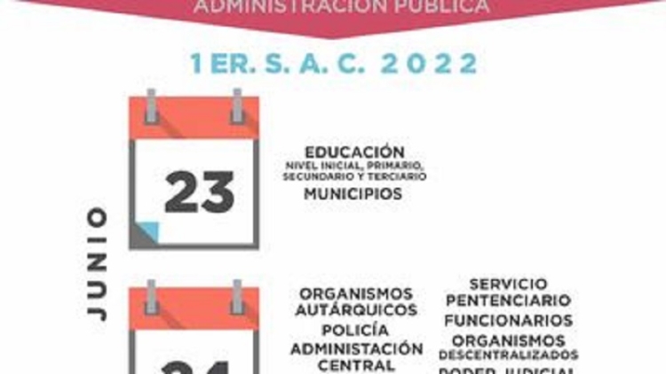 SAC. Cronograma de pago de aguinaldo