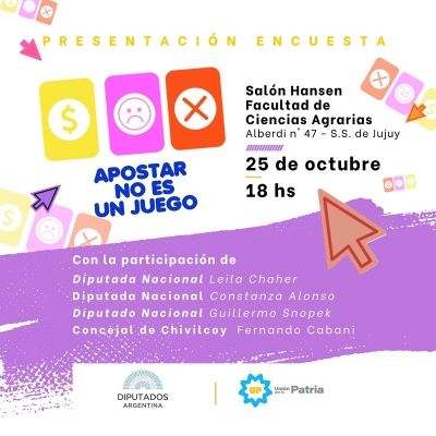 Chaher, Alonso y Snopek presentar&aacute;n importante informe sobre ludopat&iacute;a infantil