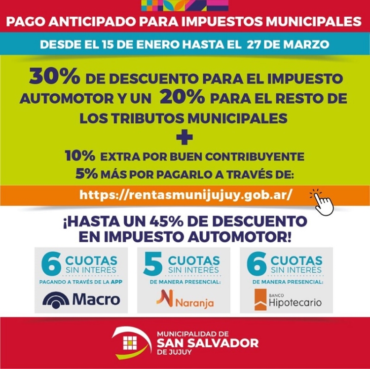 Importantes descuentos de los impuestos municipales por el Plan de Pago Anticipado 2024