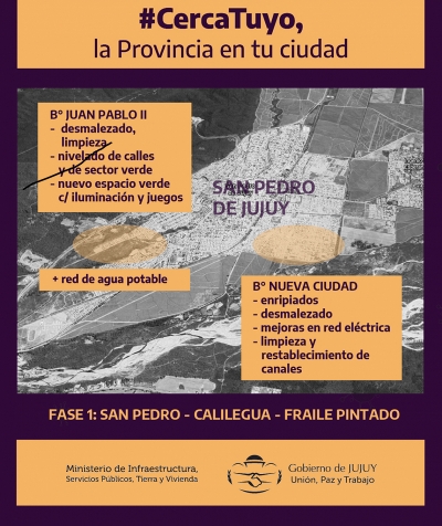 Plan #cercatuyo: red de agua potable, enripiados y nueva plaza en el B&ordm; Juan Pablo II, de San Pedro