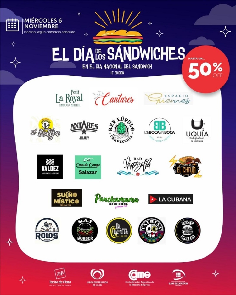 El 6 de noviembre celebrar&aacute;n el D&iacute;a del S&aacute;ndwich con promociones