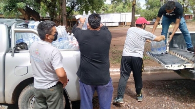 Relevamiento y ayuda familias afectadas por el temporal en Puesto Viejo