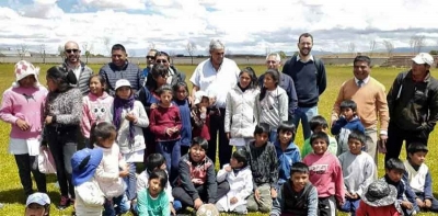 El vicegobernador y funcionarios en Cangrejillos