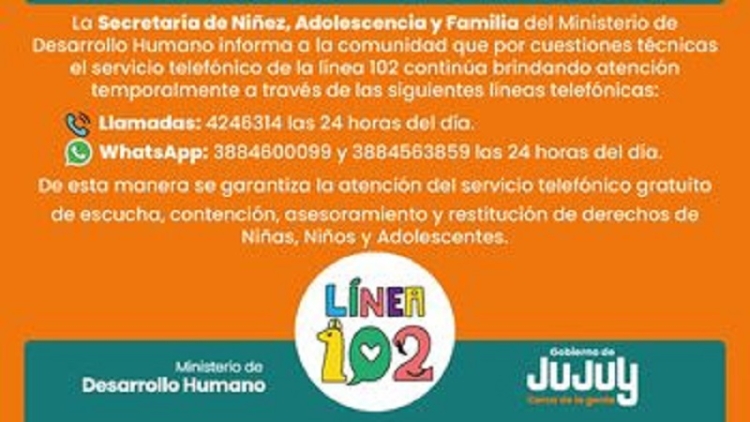 Comunicado L&iacute;nea 102