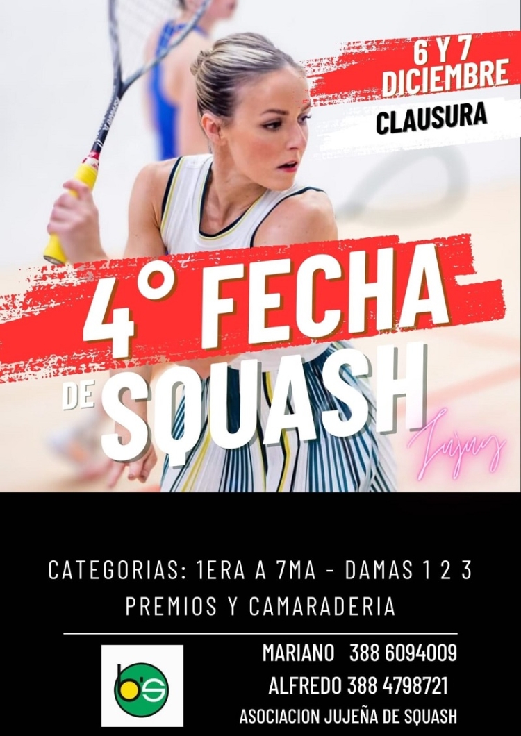 Torneo clausura 2024 de la asociaci&oacute;n juje&ntilde;a de squash