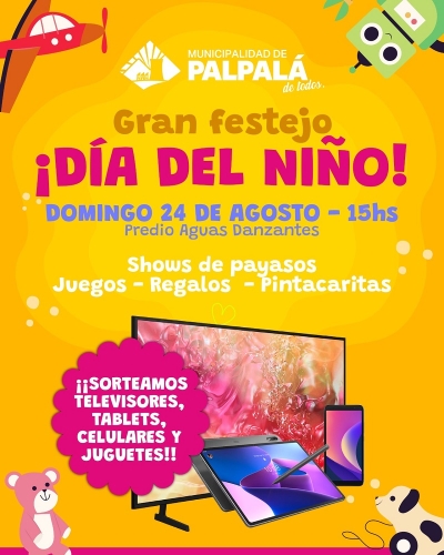 &Eacute;ste domingo 24 de agosto, Palpal&aacute; festeja el &ldquo;d&iacute;a del ni&ntilde;o&rdquo;