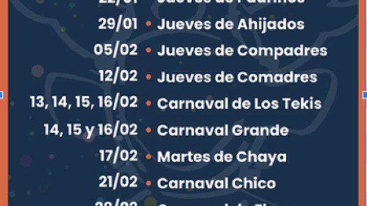 Calendario de Carnaval 2026, m&aacute;s de un mes de celebraci&oacute;n, m&uacute;sica y tradici&oacute;n