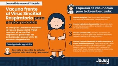 Virus respiratorios: inici&oacute; la vacunaci&oacute;n exclusiva para embarazadas