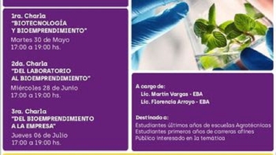 Llega el Ciclo de Charlas para formar bioemprendedores