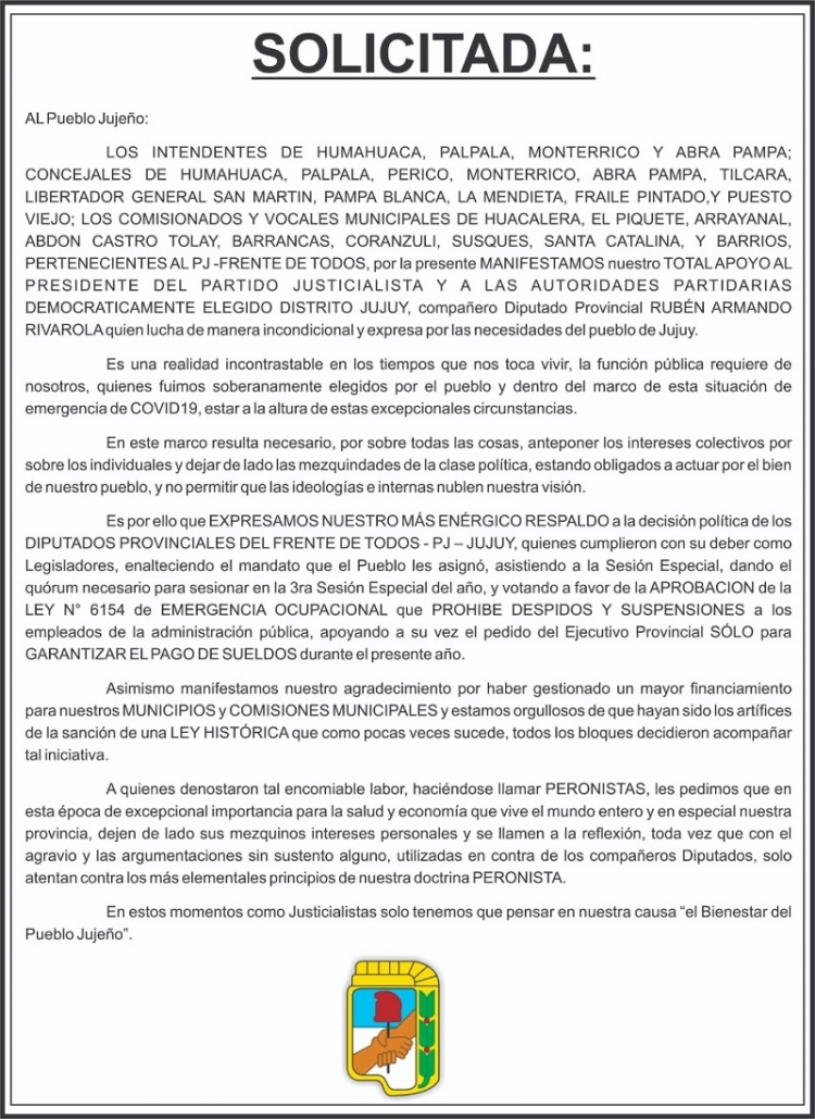 Mayoritario respaldo para autoridades del PJ