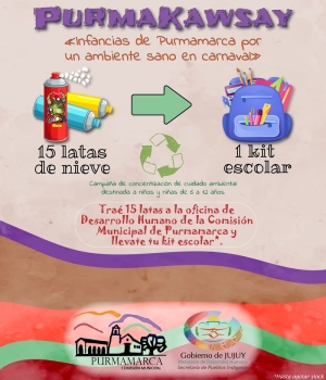 Purmakawsay: Campa&ntilde;a para canjear latas de nieve artificial por kits escolares