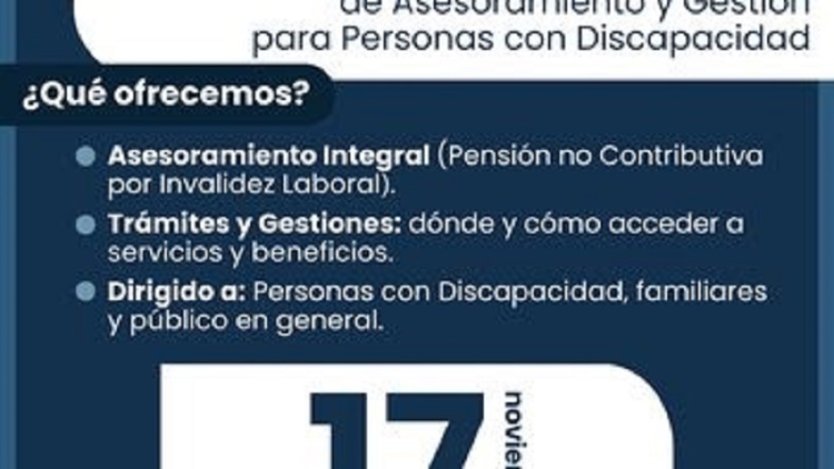 Oficina M&oacute;vil brindar&aacute; asesoramiento a personas con discapacidad en Los Lapachos