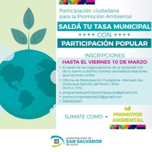 Extienden plazo para registrar a vecinos que quieran sumarse a &ldquo;Promotores Ambientales&rdquo;