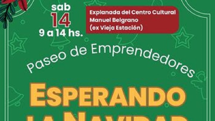 El s&aacute;bado 14 se realizar&aacute; el Paseo de Emprendedores "Esperando la Navidad"