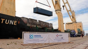 Arrib&oacute; a Santa Cruz la primera turbina para la central hidroel&eacute;ctrica Jorge Cepernic