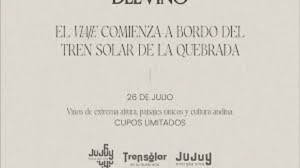 El Tren del Vino: llega una nueva nueva experiencia del Tren Solar de la Quebrada