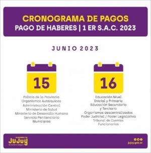 El jueves 15 de junio comienza el cronograma de pagos del aguinaldo