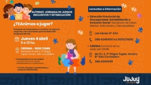 Salud anticip&oacute; las actividades por el d&iacute;a mundial de sensibilizaci&oacute;n frente al autismo